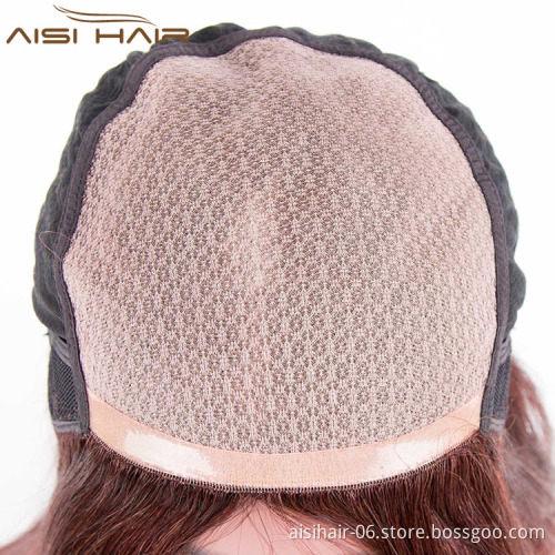 Aisi Hair Most Popular Brazilian  Human Hair Long Natural Handtied Wigs Silk Top Glueless Full Lace Wigs